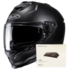HJC i71 MATT BLACK + INTERCOM SENA 11B